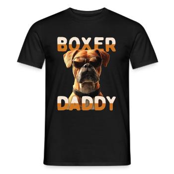 Deutscher Boxer Dad Hund Papa Vatertag Boxer Daddy - Männer T-Shirt - Schwarz - Vorne - AI Model Male 178 light (178cm)