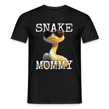 Snake Mommy Mom Snake Mother's Day Snakes Mom - Men's T-Shirt - black - Front - AI Model Male 178 light (178cm)