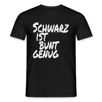 Schwarz Ist Bunt Genug Gothic Black Metal Emo - Männer T-Shirt - Schwarz - Vorne - AI Model Male 178 light (178cm)