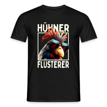 Chickens Whisperer Rooster Chicken Daddy Farmer Chicken - Men's T-Shirt - black - Front - AI Model Male 178 light (178cm)