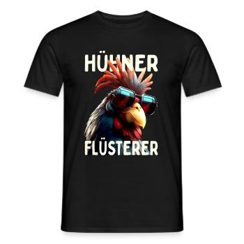 Chickens Whisperer Rooster Chicken Daddy Farmer Chicken - Men's T-Shirt - black - Front - AI Model Male 178 light (178cm)