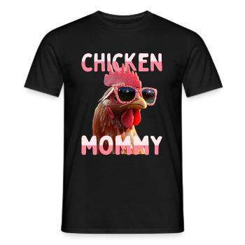 Chicken Mommy Chicken Mom Farmer's Wife Mother's Day Chickens - Men's T-Shirt - black - Front - AI Model Male 178 light (178cm)