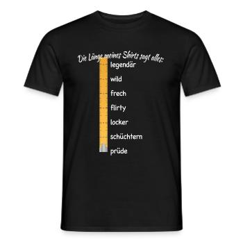Party Länge Meines Shirts Sagt Alles Feiern JGA - Männer T-Shirt - Schwarz - Vorne - AI Model Male 178 light (178cm)