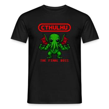 Cthulhu Pixel - Men's T-Shirt - black - Front - AI Model Male 178 light (178cm)