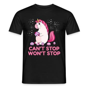 Can't Stop Won't Stop - Männer T-Shirt - Schwarz - Vorne - AI Model Male 178 light (178cm)