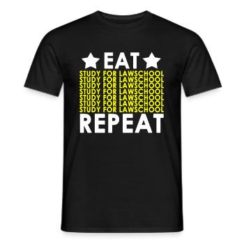 Études de droit - T-shirt homme - noir - Devant - AI Model Male 178 light (178cm)