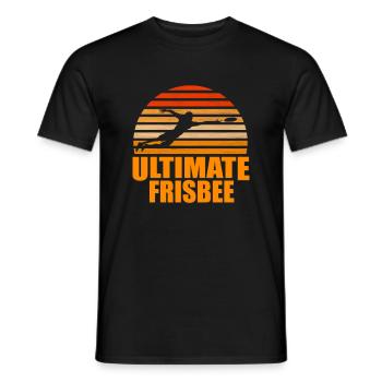 Frisbee ultime rétro - T-shirt homme - noir - Devant - AI Model Male 178 light (178cm)