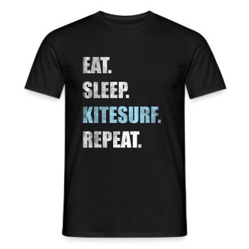 Kitesurfen Kitesurfer Kiteboarden Kiteboarder - Männer T-Shirt - Schwarz - Vorne - AI Model Male 178 light (178cm)