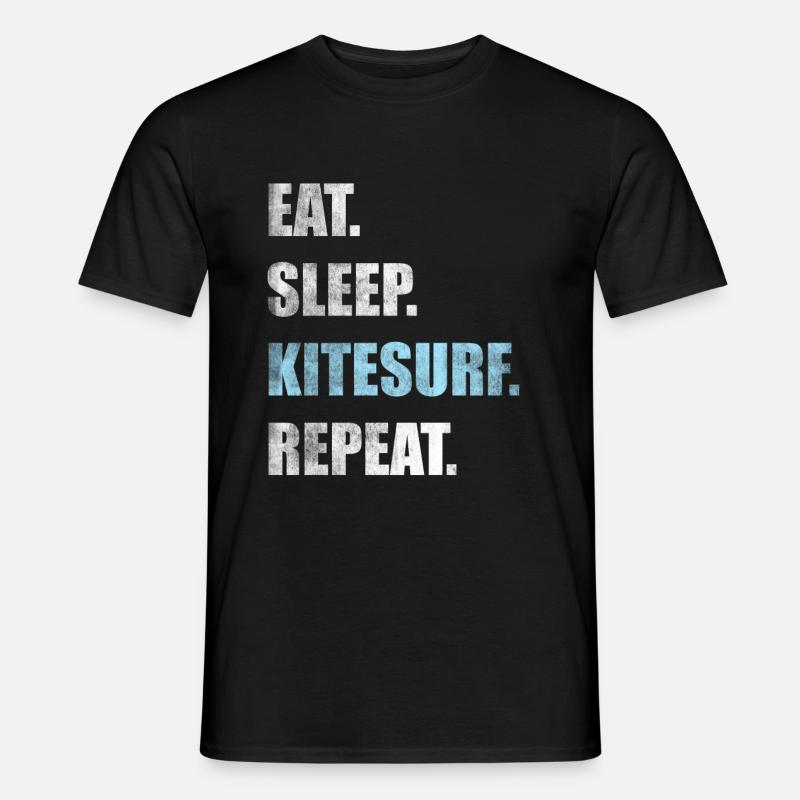 Kitesurfen Kitesurfer Kiteboarden Kiteboarder - Männer T-Shirt - Schwarz