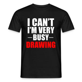 Zeichnen Zeichner Zeichnung Malen Geschenk - Männer T-Shirt - Schwarz - Vorne - AI Model Male 178 light (178cm)
