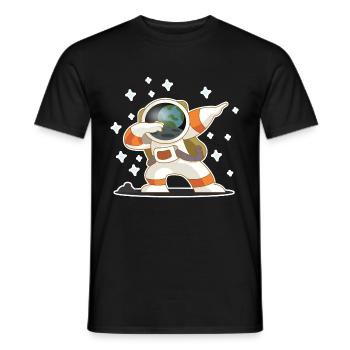 cute astronaut - Men's T-Shirt - black - Front - AI Model Male 178 light (178cm)