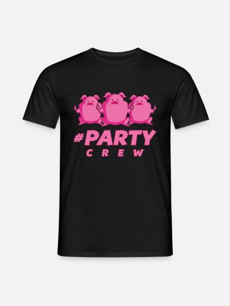 Pig party - Men's T-Shirt - black