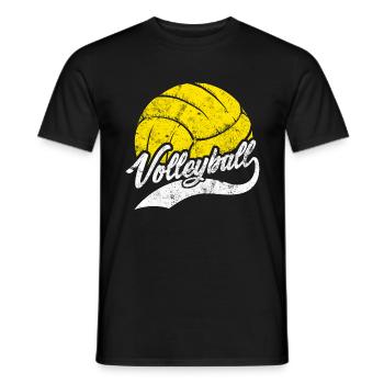 Volleyball Sport - Männer T-Shirt - Schwarz - Vorne - AI Model Male 178 light (178cm)