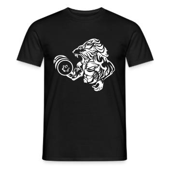 löwe fitness beast bodybuilding - Männer T-Shirt - Schwarz - Vorne - AI Model Male 178 light (178cm)