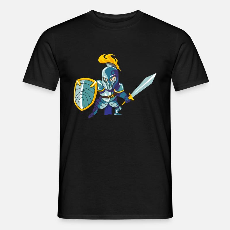 ritter schwert mittelalter comic - Männer T-Shirt - Schwarz