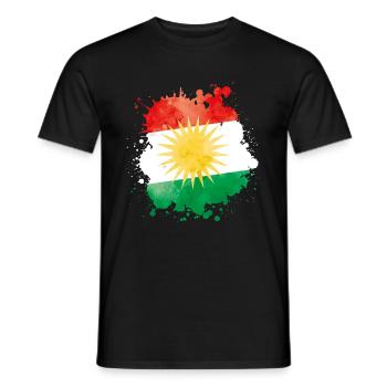 Blob drapeau du Kurdistan - T-shirt homme - noir - Devant - AI Model Male 178 light (178cm)