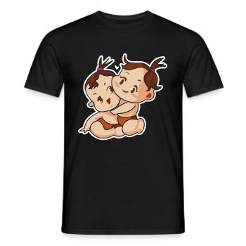 bébé comique jumeaux - T-shirt homme - noir - Devant - AI Model Male 178 light (178cm)
