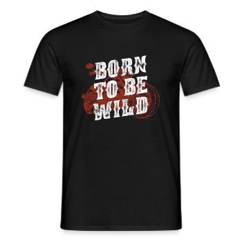 Devis de conduite de moto - T-shirt homme - noir - Devant - AI Model Male 178 light (178cm)