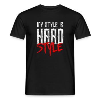 Musique hardstyle - T-shirt homme - noir - Devant - AI Model Male 178 light (178cm)