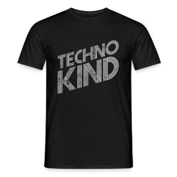 Musique techno - T-shirt homme - noir - Devant - AI Model Male 178 light (178cm)