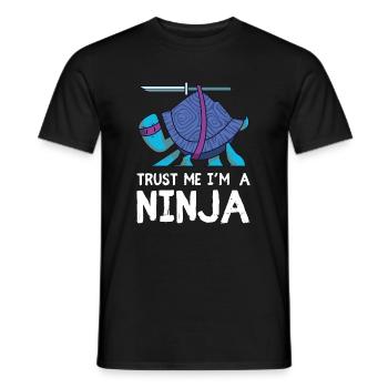 ninja schildkröte lustig samurai - Männer T-Shirt - Schwarz - Vorne - AI Model Male 178 light (178cm)