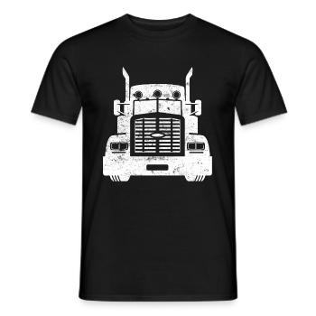 Truck truck driver truck truck - Men's T-Shirt - black - Front - AI Model Male 178 light (178cm)