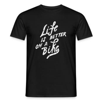 Bicycle cycling saying - Men's T-Shirt - black - Front - AI Model Male 178 light (178cm)