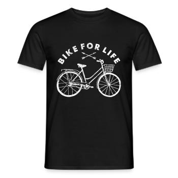 Fahrrad radfahren leben spruch - Männer T-Shirt - Schwarz - Vorne - AI Model Male 178 light (178cm)