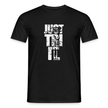 Triathlon triathlete - Men's T-Shirt - black - Front - AI Model Male 178 light (178cm)