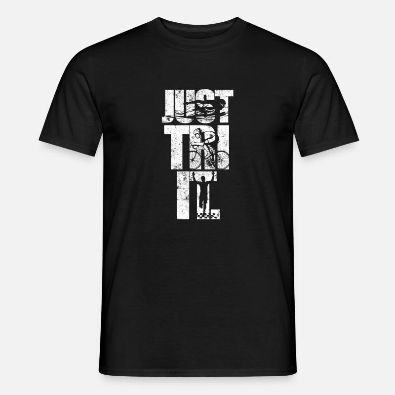 Triathlon triathlet - Männer T-Shirt - Schwarz