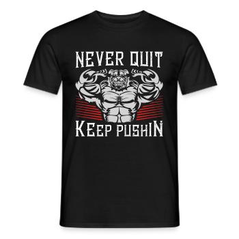 Hund Beast niemals aufgeben - Männer T-Shirt - Schwarz - Vorne - AI Model Male 178 light (178cm)