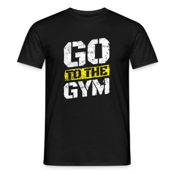 Fitness workout motivation gym saying - Men's T-Shirt - black - Front - AI Model Male 178 light (178cm)