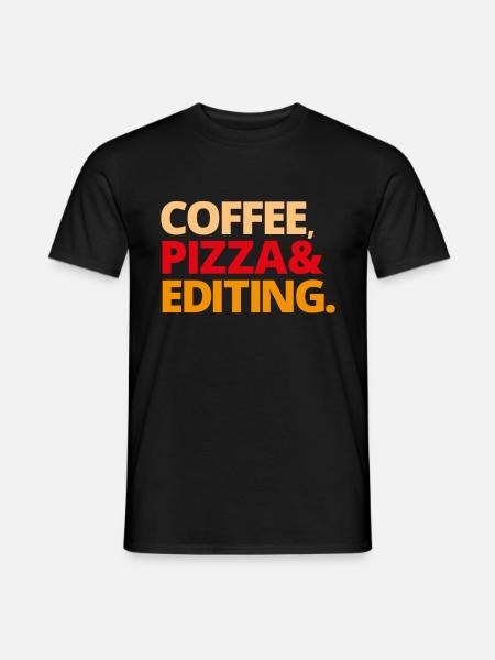 Video Foto Editor Editieren Kaffee Geschenk - Männer T-Shirt - Schwarz