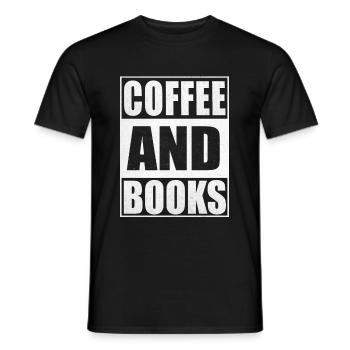 Café et livres Lire cadeau de littérature de caféine - T-shirt homme - noir - Devant - AI Model Male 178 light (178cm)