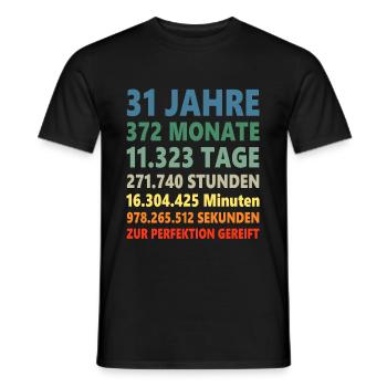 31. Geburtstag 31 Jahre Geschenk - Männer T-Shirt - Schwarz - Vorne - AI Model Male 178 light (178cm)