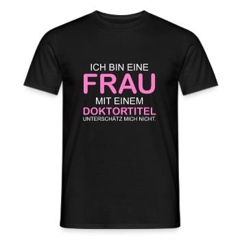 Doktortitel Frau Doktor Promotion Geschenk - Männer T-Shirt - Schwarz - Vorne - AI Model Male 178 light (178cm)