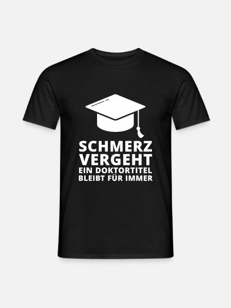 Doktortitel Promotion Doktor Promovieren Geschenk - Männer T-Shirt - Schwarz