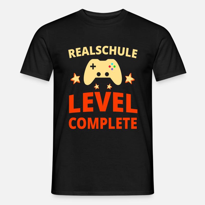 Realschule Abschluss Realschulabschluss Geschenk - Männer T-Shirt - Schwarz
