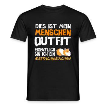 Costume de cobaye costume halloween carnaval sort - T-shirt homme - noir - Devant - AI Model Male 178 light (178cm)