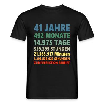 41ter Geburtstag 41 Jahre 41. Geschenk - Männer T-Shirt - Schwarz - Vorne - AI Model Male 178 light (178cm)