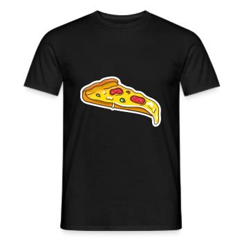 pizza - T-shirt homme - noir - Devant - AI Model Male 178 light (178cm)