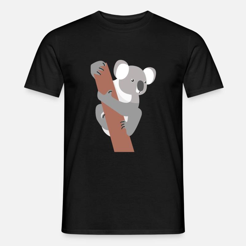 Koala - Männer T-Shirt - Schwarz