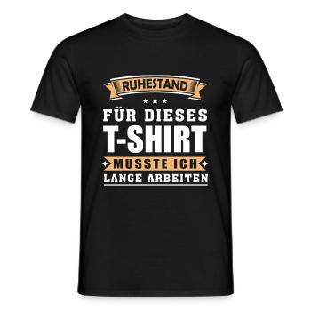Ruhestand Rente Rentner Rentnerin Spruch Geschenk - Männer T-Shirt - Schwarz - Vorne - AI Model Male 178 light (178cm)