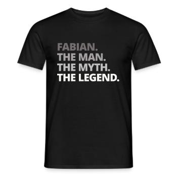 Fabian Name Saying Gift - Men's T-Shirt - black - Front - AI Model Male 178 light (178cm)
