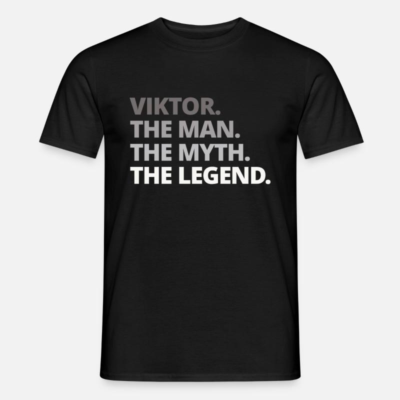 Viktor Name Spruch Geschenk - Männer T-Shirt - Schwarz