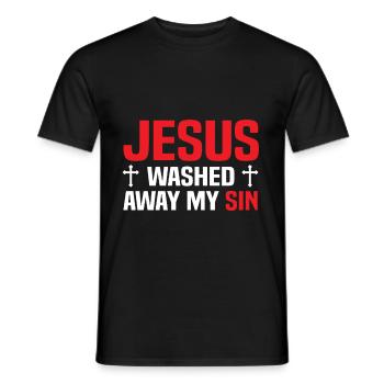 Jésus-Christ - T-shirt homme - noir - Devant - AI Model Male 178 light (178cm)