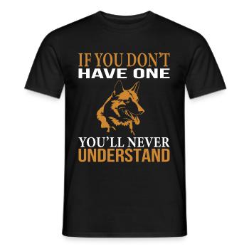 Schäferhund - Männer T-Shirt - Schwarz - Vorne - AI Model Male 178 light (178cm)