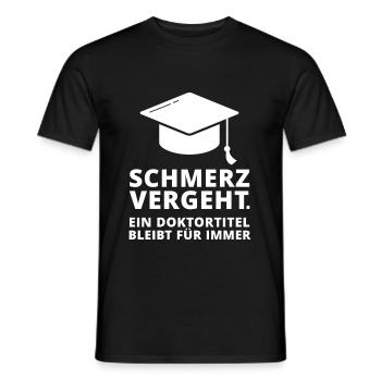 Doktortitel Doktor Promotion Promovieren Geschenk - Männer T-Shirt - Schwarz - Vorne - AI Model Male 178 light (178cm)