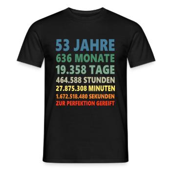 53. Geburtstag 53 Jahre 53ter Geburtstagsgeschenk - Männer T-Shirt - Schwarz - Vorne - AI Model Male 178 light (178cm)