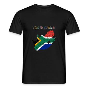 South Africa - Art Design - Men's T-Shirt - black - Front - AI Model Male 178 light (178cm)